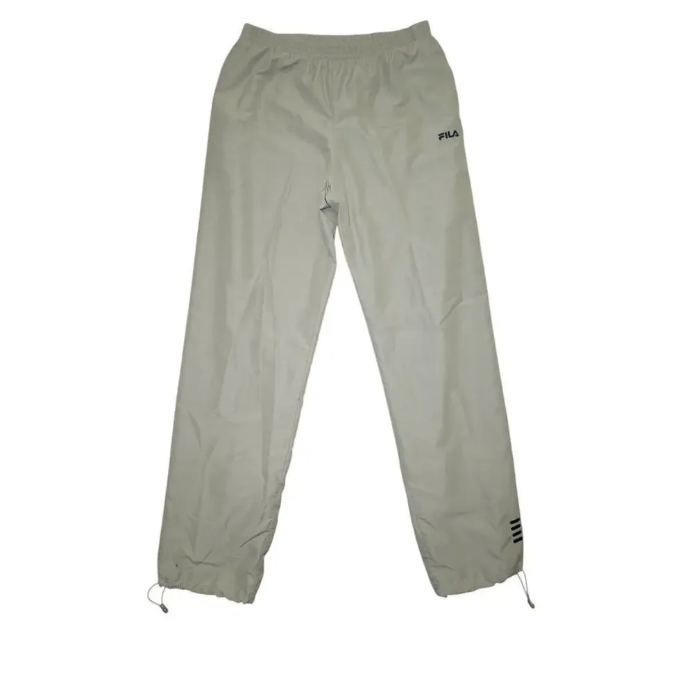 Vintage FILA Track Pants XL (Youth 16) – Gray Nylon Windbreaker  Drawstring Hems
